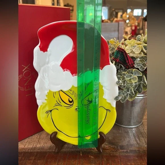 New LENOX Grinch “MERRY GRINCHMAS” Candy 🍭 Dish CHRISTMAS DECOR!